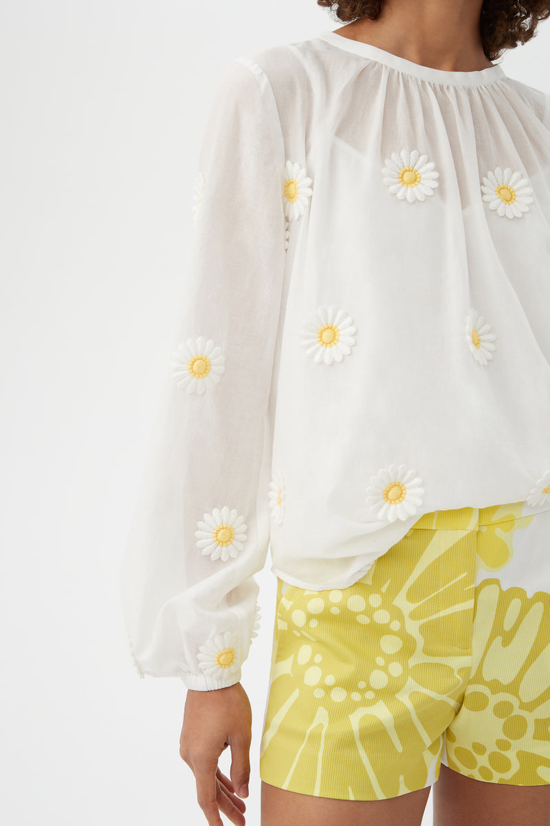 SWIFT TOP in WHITE/DAISY additional image 2