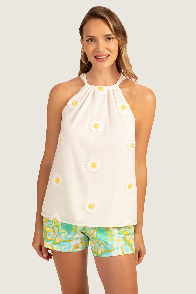 RANCHO TOP in WHITE/DAISY