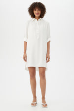 PORTRAIT 2 SHIRT DRESS in WHITEWASH additional image 3