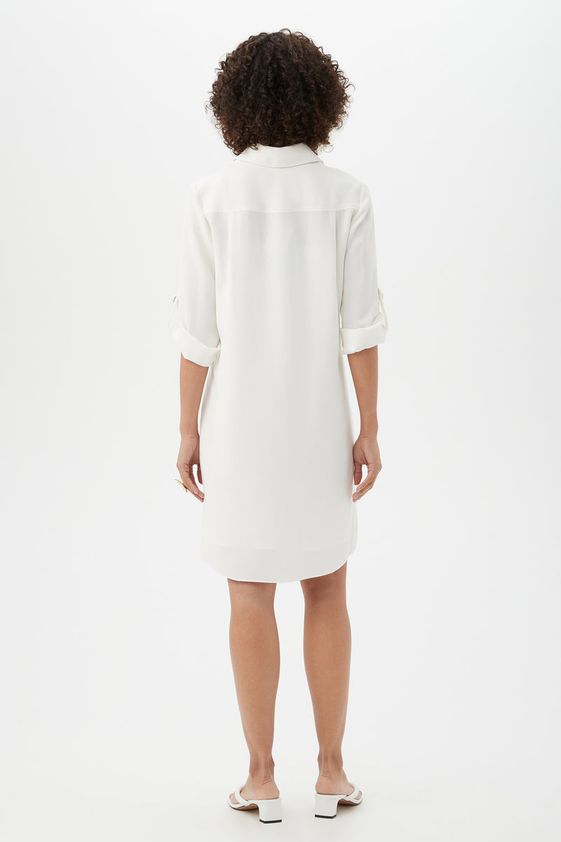 PORTRAIT 2 SHIRT DRESS in WHITEWASH additional image 4