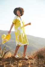 HONOLULU DRESS in DAISY/WHITEWASH