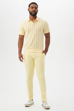 CLYDE SLIM TROUSER in DAISY/WHITEWASH additional image 4