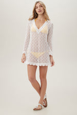 WHIM TRAPEZE DRESS in WHITE additional image 5