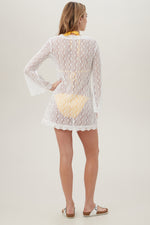 WHIM TRAPEZE DRESS in WHITE additional image 7