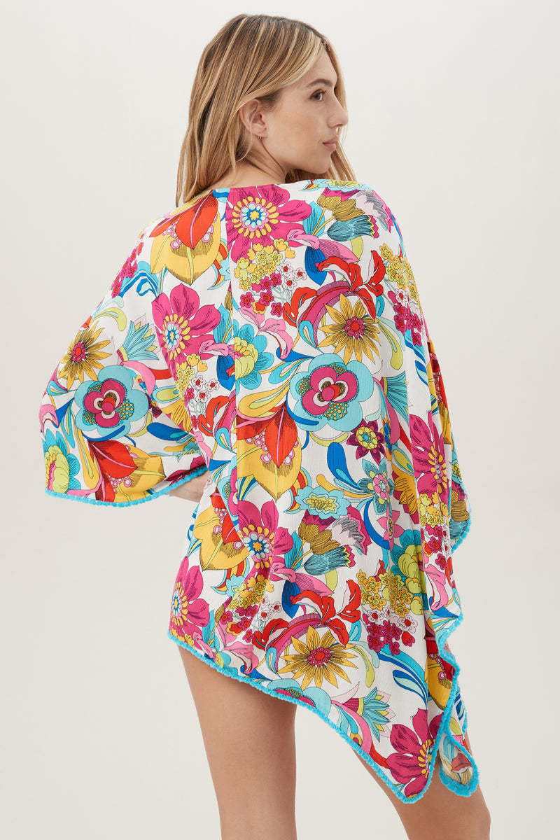 FONTAINE FRINGE KIMONO SWIM COVER-UP in MULTI additional image 2