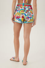 FONTAINE FRINGE SWIM COVER-UP SHORT in MULTI additional image 2
