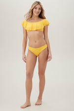 JOPLIN OFF-THE-SHOULDER RUFFLE SWIM TOP in DAISY additional image 3
