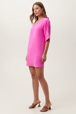 DELLIA DRESS in SNAPDRAGON PINK additional image 3