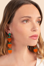 ORANGE DROP EARRINGS in ORANGE additional image 1