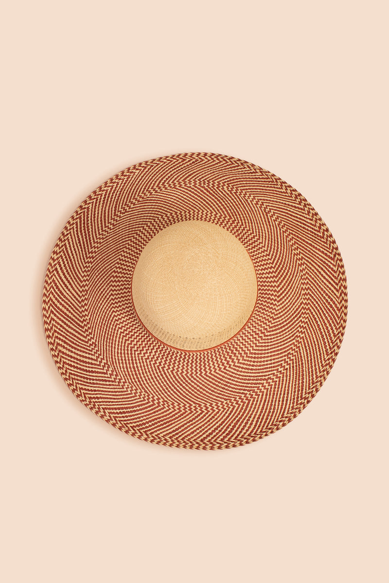 FREYA MAGNOLIA HAT in RUST BROWN additional image 1