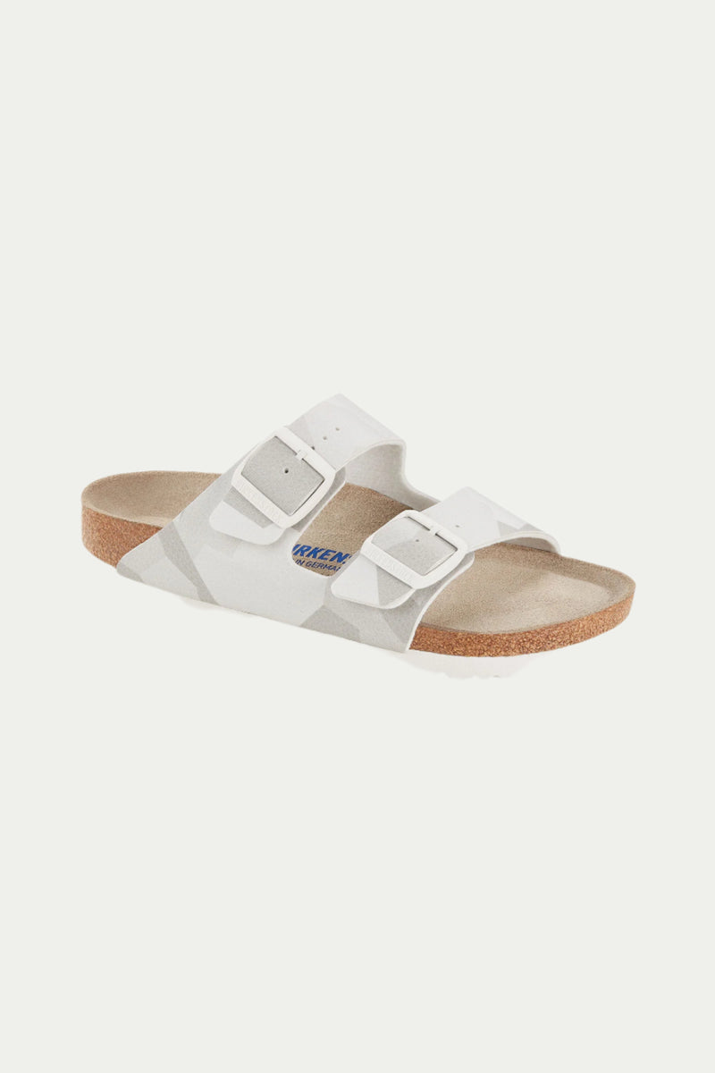 WOMEN'S ARIZONA SOFT FOOTBED WHITE BIRKO-FLOR SANDAL in KHAKI