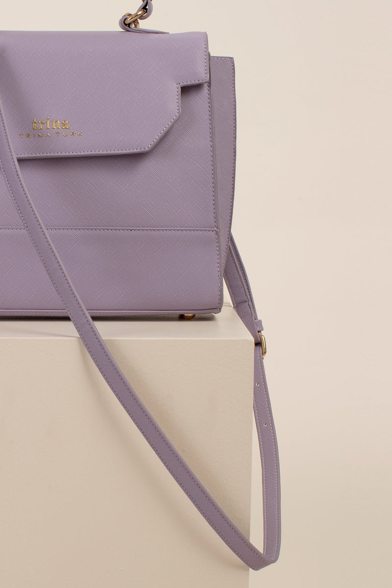 BAL HARBOR TOP HANDLE SATCHEL in LILAC additional image 3