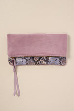 ANASTASIA SNAKE CLUTCH in LAVENDER PURPLE additional image 1