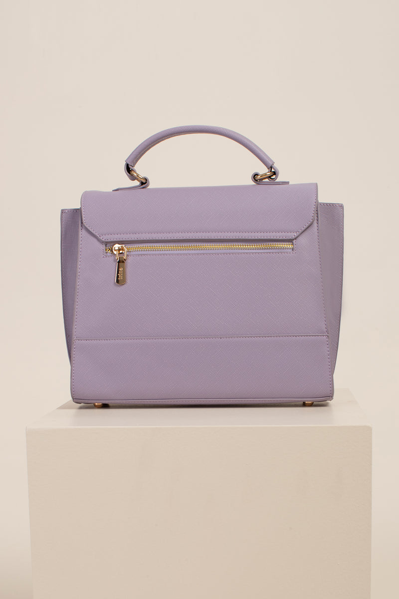 BAL HARBOR TOP HANDLE SATCHEL in LILAC additional image 1