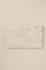 PAVO JACQUARD CLUTCH in WINTER WHITE additional image 1