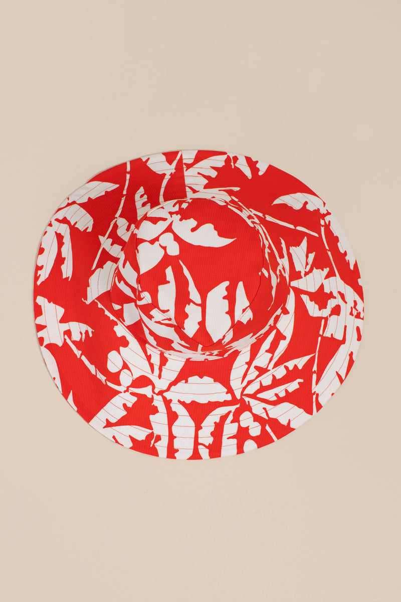 COCONUT TREES SHADE HAT in CHERRY TOMATO additional image 4