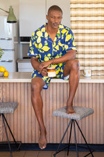 LEMONS MEN'S JERSEY SHORT SLEEVE PJ SET in MULTI