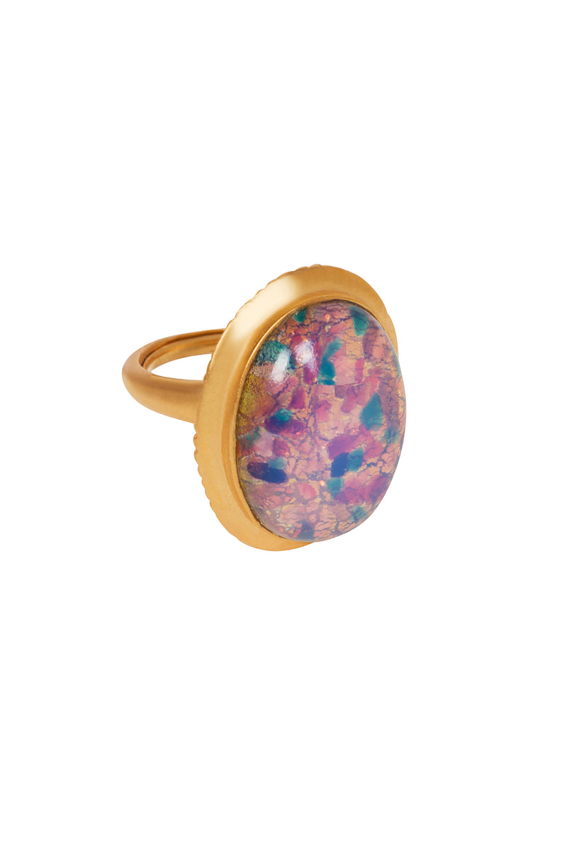 KJL PINK BLUE OPAL ADJ RING in PINK