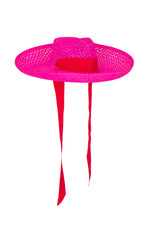 SENSI AGUACATE OPEN WEAVE HAT in FUCHSIA additional image 1