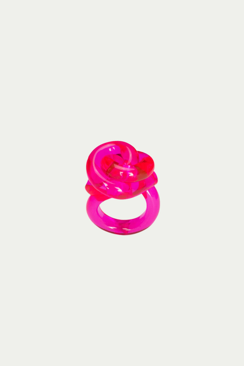 COREY MORANIS KNOT RING in NEON PINK additional image 3