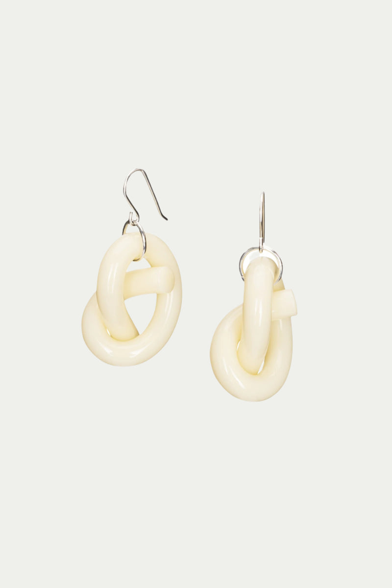 COREY MORANIS KNOT EARRING OPAQUE in CREAM additional image 1