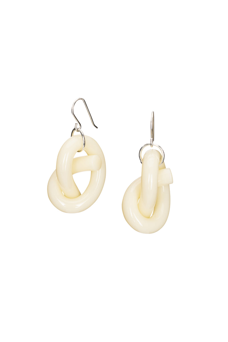COREY MORANIS KNOT EARRING OPAQUE in CREAM additional image 1