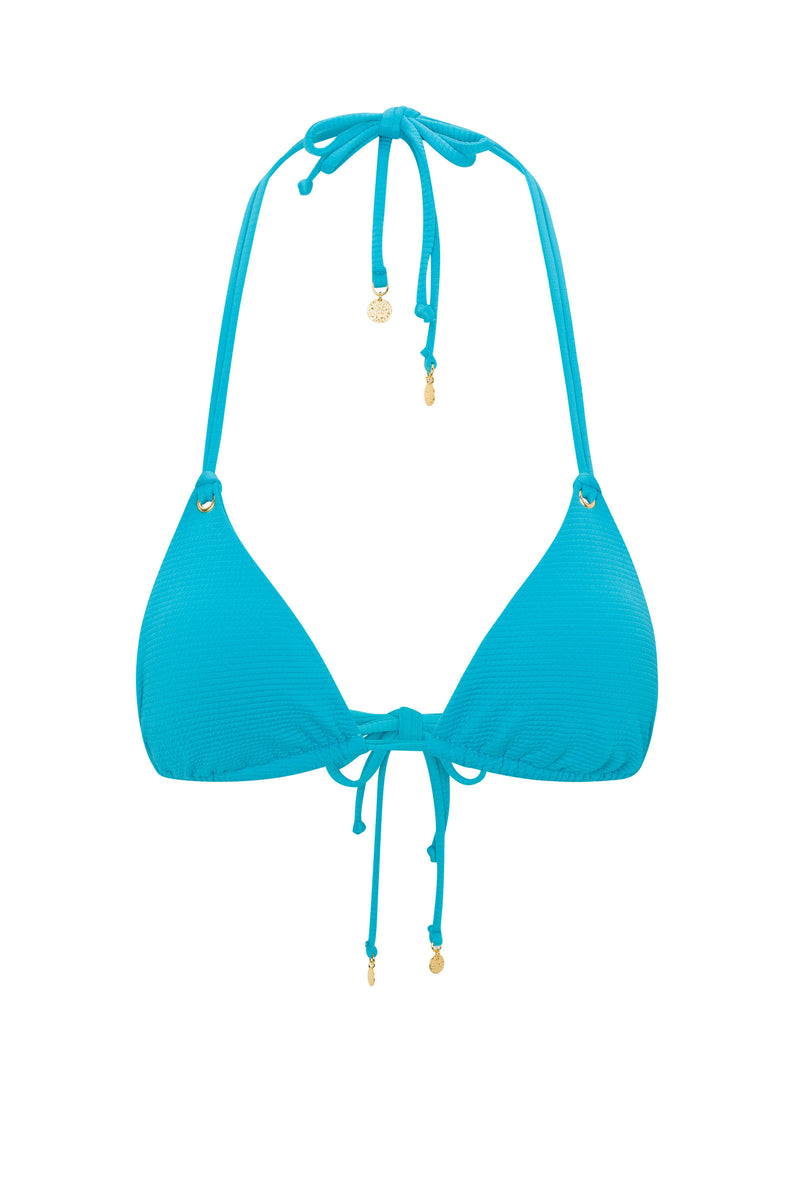 RIPPLE RIB EYELETTE TRIANGLE BRA in ATMOSPHERE additional image 1