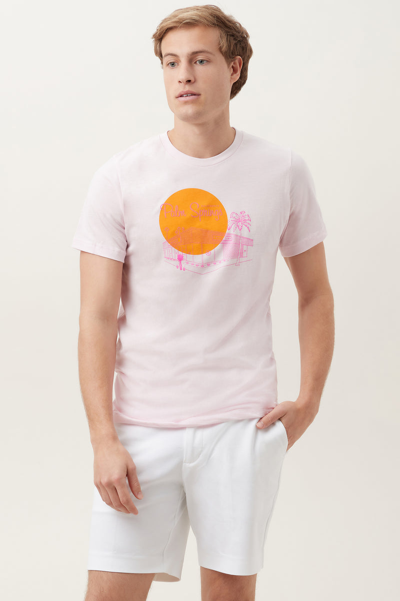 PALM SPRINGS TEE in LIGHT PINK PINK additional image 3