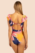 BREEZE RUFFLE V-NECK ONE-PIECE SWIMSUIT in MULTI additional image 1
