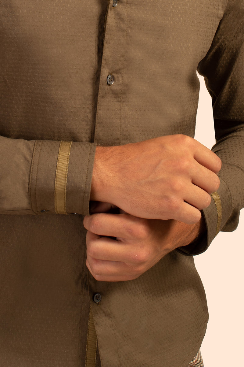 AARON SHIRT in OLIVE additional image 3