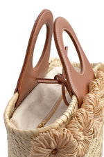 RAFFIA FLOWER TOTE in TAN NEUTRAL additional image 4