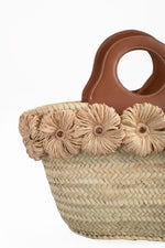 RAFFIA FLOWER TOTE in TAN NEUTRAL additional image 3