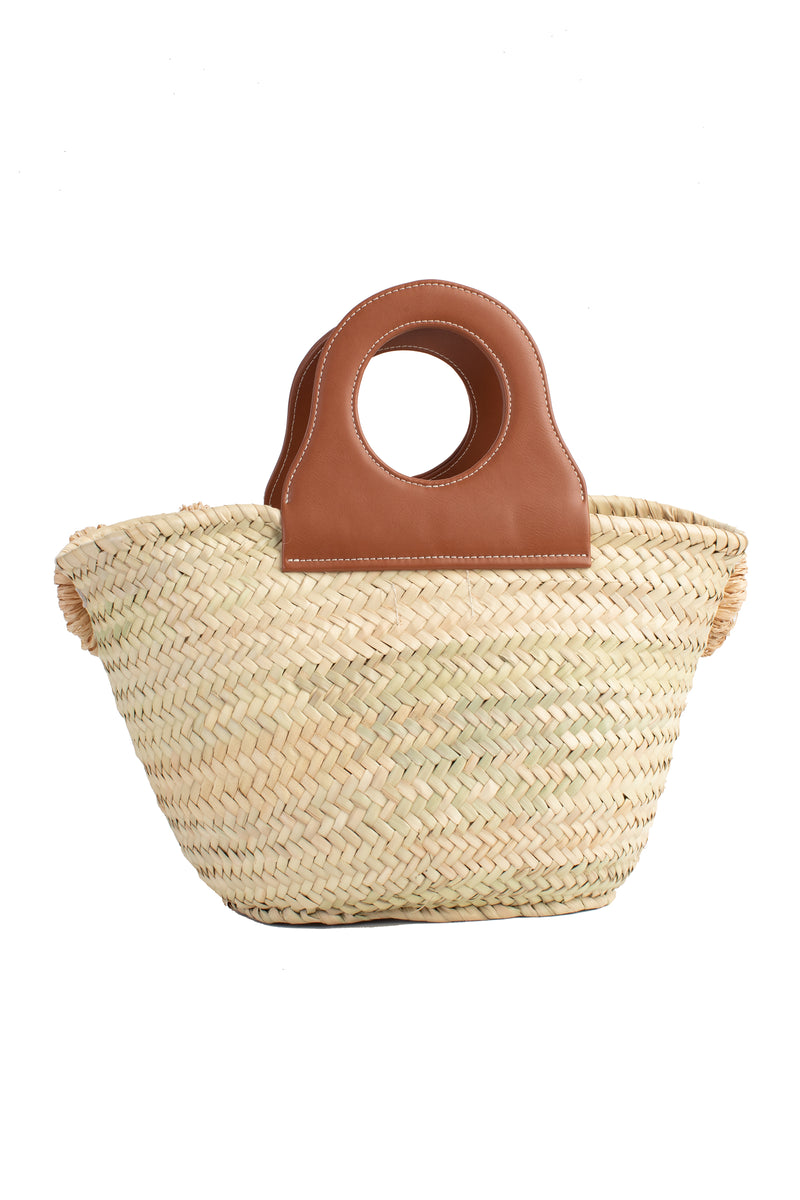 RAFFIA FLOWER TOTE in TAN NEUTRAL additional image 1