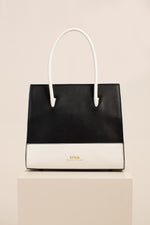 SAN JUAN COLORBLOCK TOTE in BLACK/WINTER WHITE