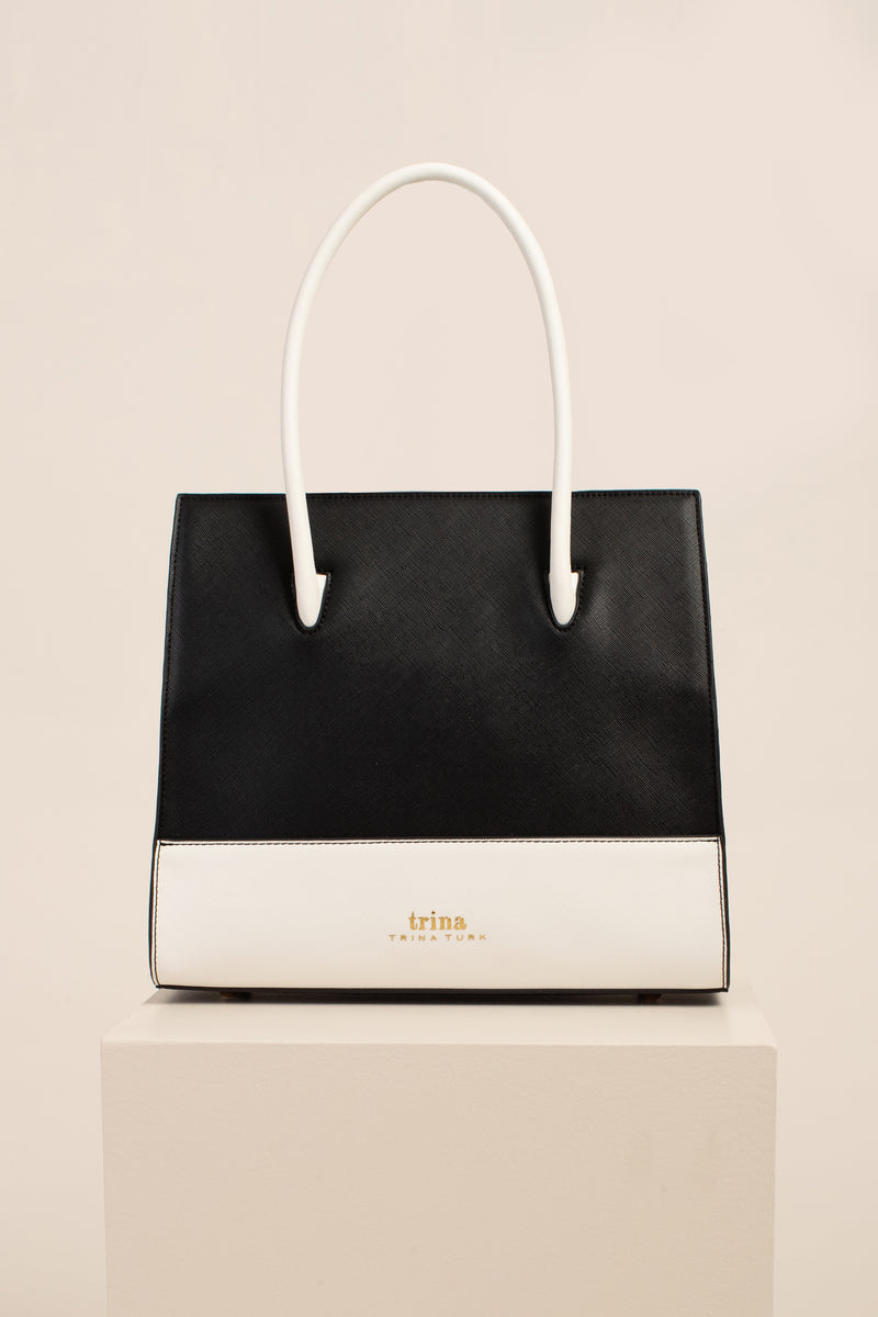 SAN JUAN COLORBLOCK TOTE in BLACK/WINTER WHITE