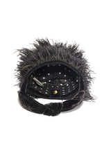 BEATRIX FEATHER BAG in JET BLACK additional image 1