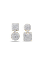 PAVE MIXED SHAPE EARRINGS in CRYSTAL/SILVER